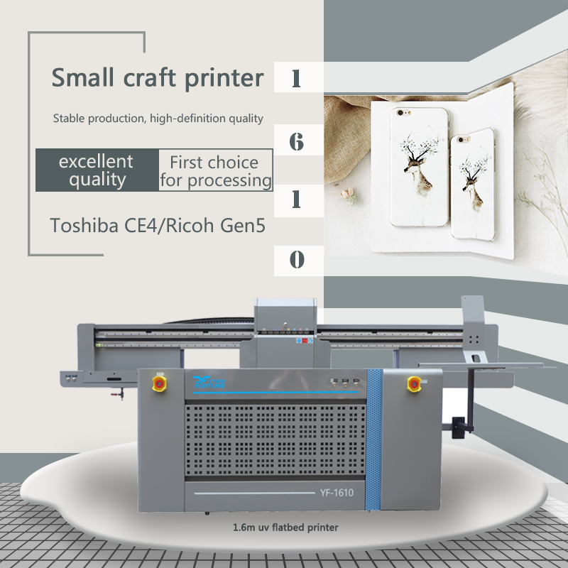 Customized Good Quality Ricoh head Machine with CCD Camera UV Printing Acrylic Ceramic Tile Foam Board 1610 UV Flatbed Printer