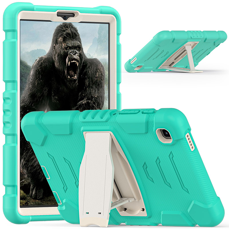 For Samsung Tab A7 Lite 8.7 inch T220 T225 rugged 3 in1 protective foldable stand tablet case shockproof thick silicone PC cover