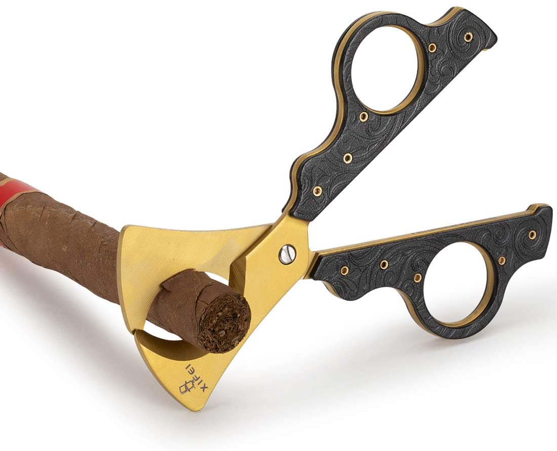 XiFei Wholesale High-end Custom Logo Engraved Cigar Scissors Cigar Cutter