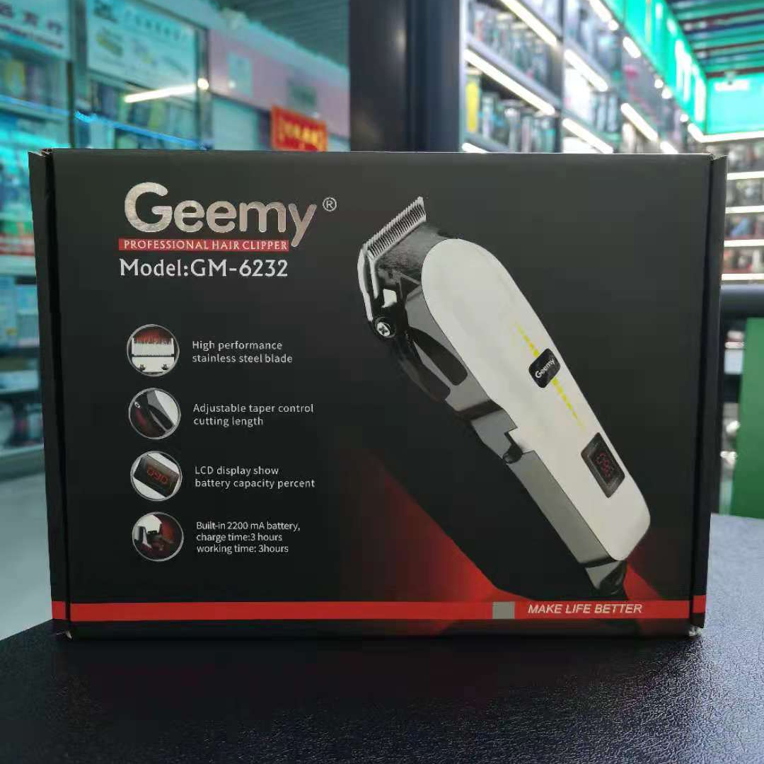 Оригинальный GEEMY GM6232 профессиональная перезаряжаемая Триммер для волос электрическая машинка для стрижки волос