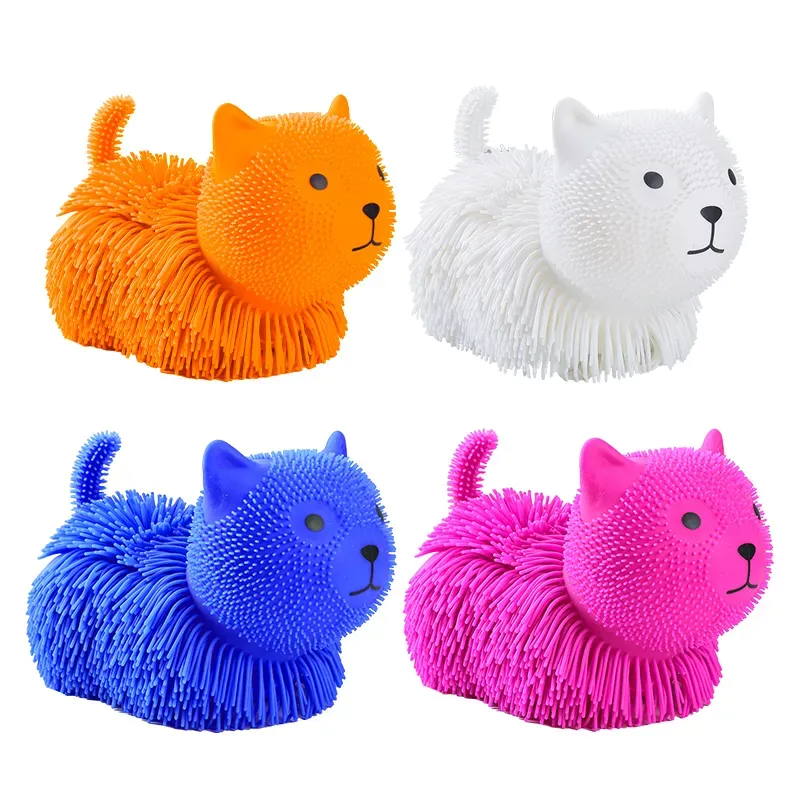 Soft Silicone Kawaii Squishy Fidget Toy - Customizable Dog Shaped Stress Relief Toy