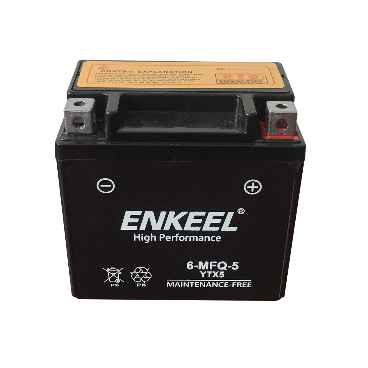 Длинный цикл жизни INKEL 12v5Ah YTX5-BS свинцово-кислотная батарея для мотоцикла