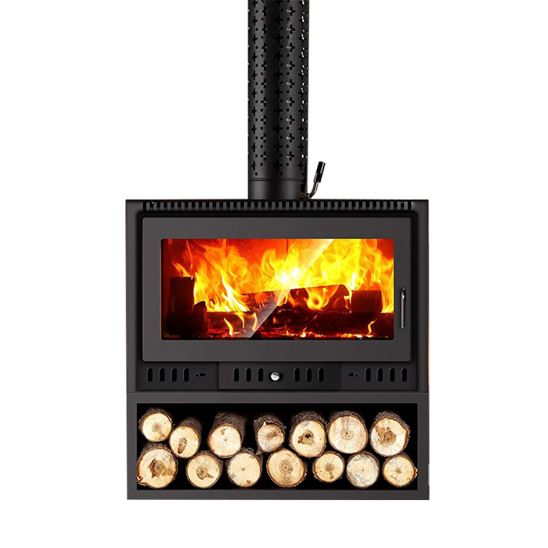 Indoor Wood-Burning Stove with Large Viewing Window - Perfect for Cozy Home Heating and Fireplace Ambiance