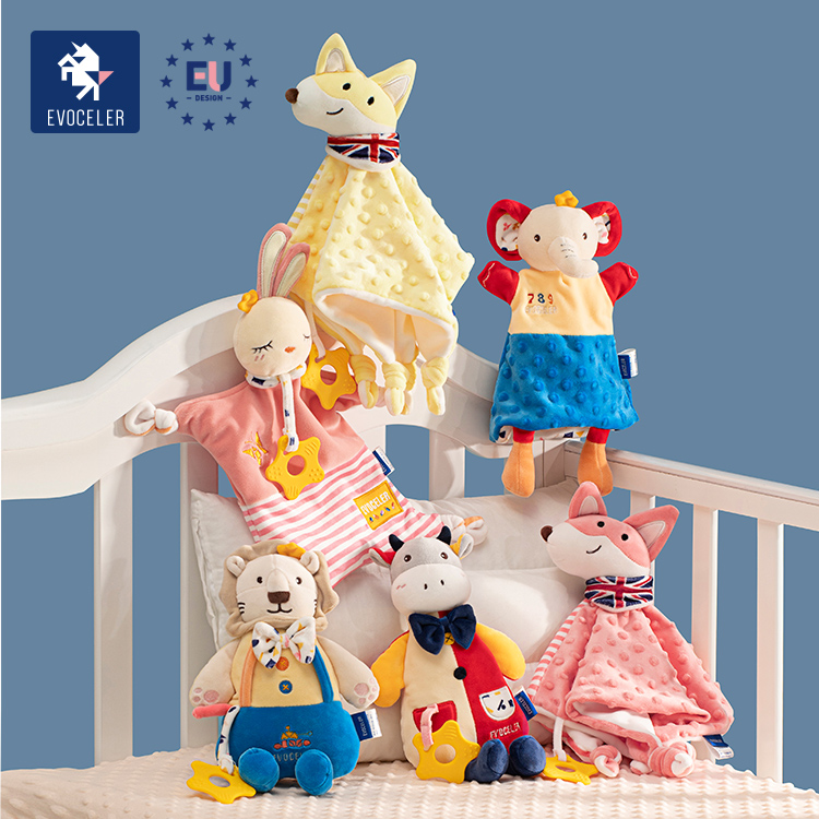 OEM Free Sample 2020 popular comfort plush cute baby Doudou plush baby towel