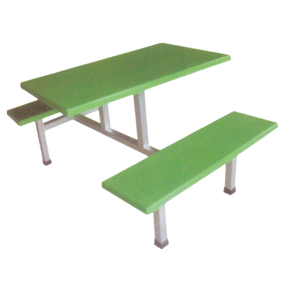 Canteen table set Simple Style School furniture Restaurant Dining Table with Long Bench