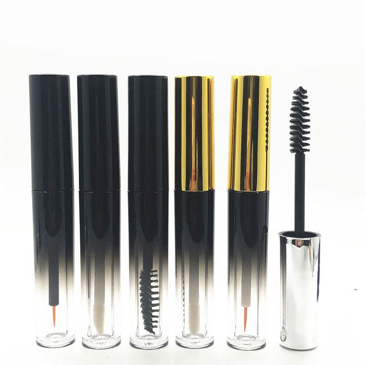 Silk Print Logo 3ML Gradient slim empty mascara tubes with brush pink with Rubber Insert for DIY Lipstick Lip Balm Samples