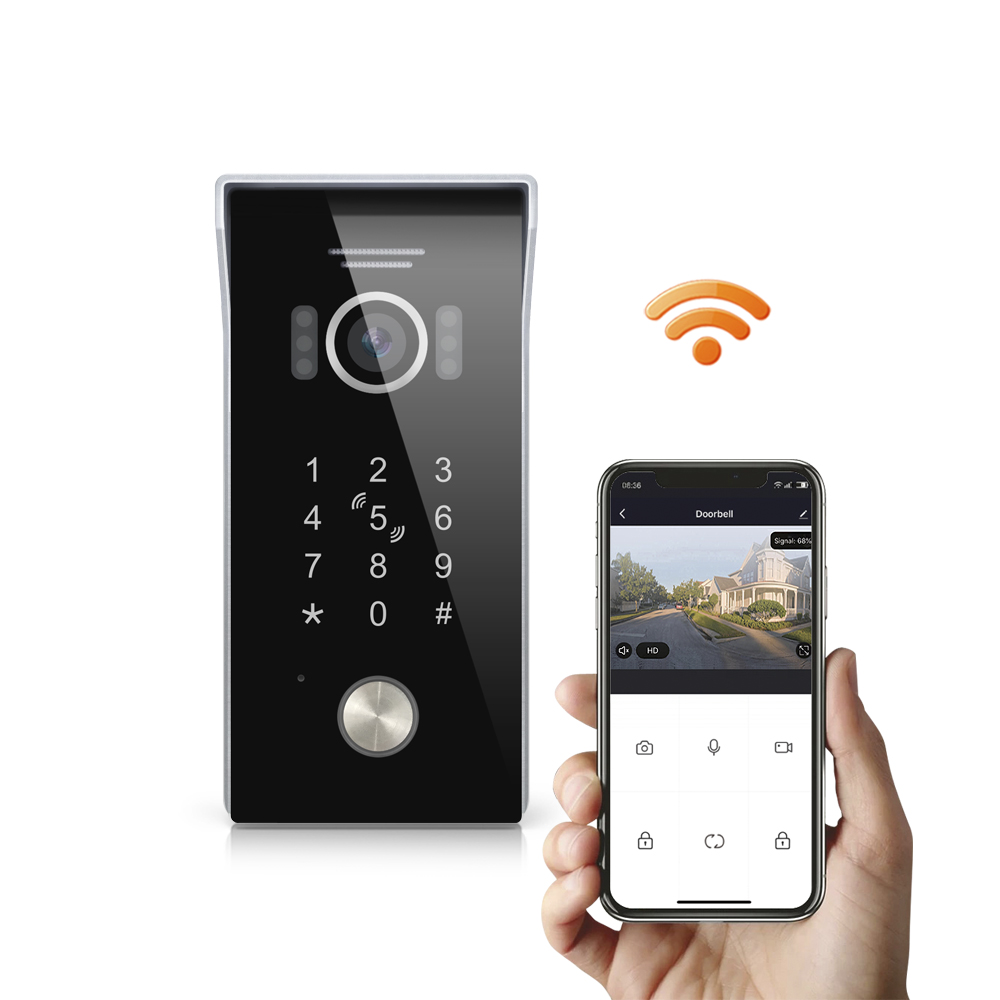 Прямая поставка с фабрики Tuya обладает Wifi, водонепроницаемая камера, видео-дверной звонок POE открытый домофон с функцией разблокирования PST-DB-83225