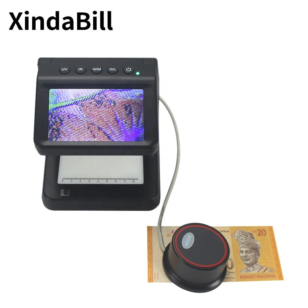 V92 Money Detector All Currencies Fake Cash Bill Detecting Machine Banknote Check Passport Inspection