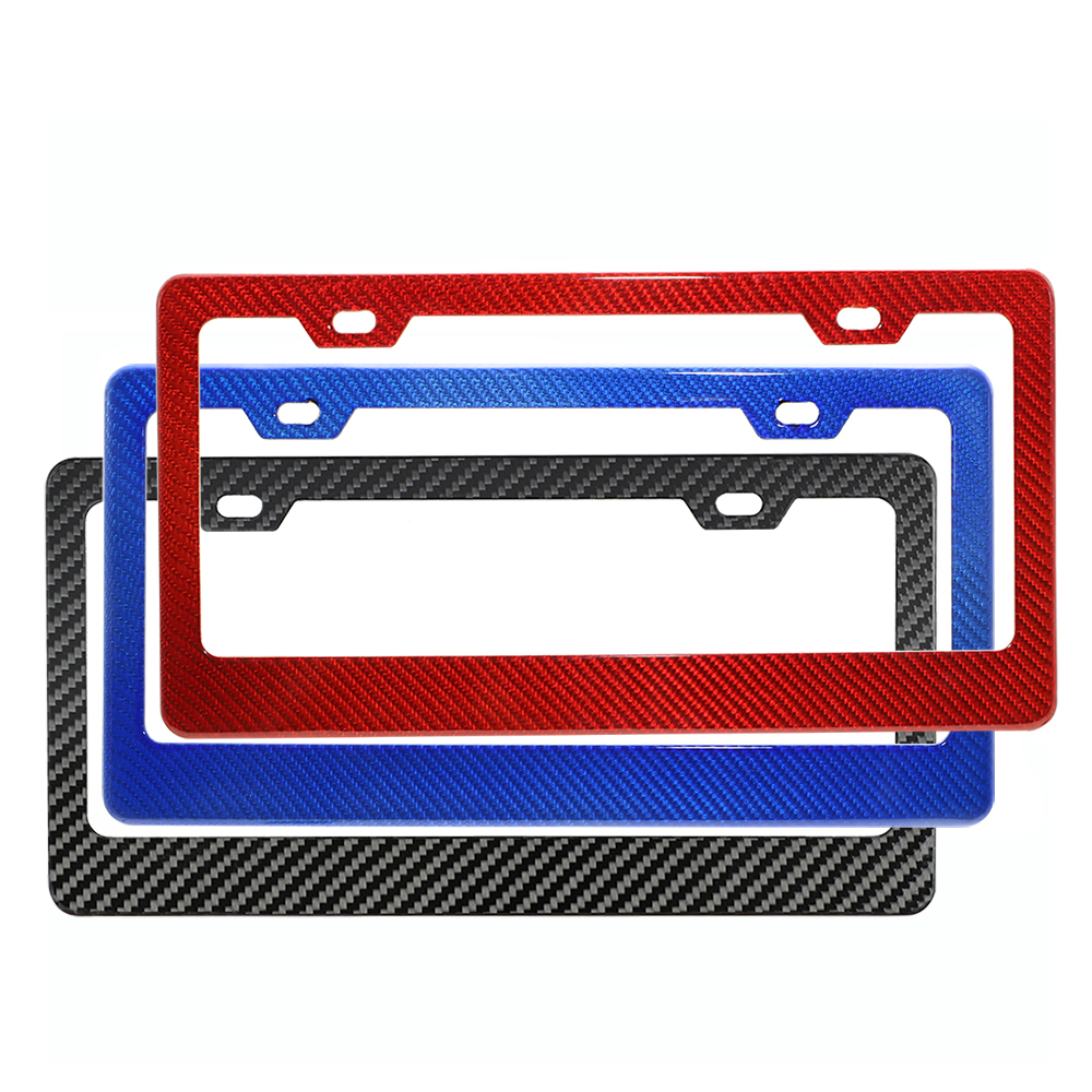 3k full carbon fiber license plate black carbon license frame for car