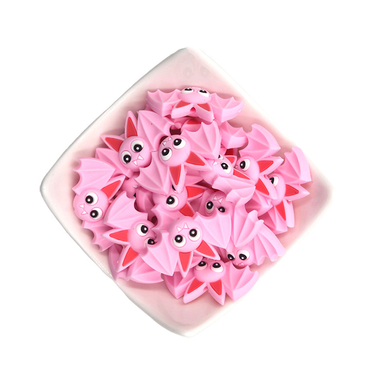 2021 New Chewable Food Grade Soft Halloween Teething Toy Silicone Baby Teether 23*29mm 5pcs