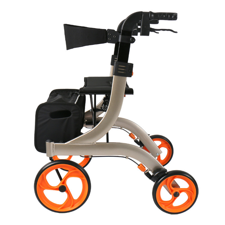 Велосипед/детскй 4-колесный складной rollator Уокер самокат с сиденьем для инвалидов пожилых взрослых вспомогательные приспособления для ходьбы