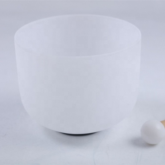 JK wholesale 6"-24" sound healing white frosted crystal quartz singing bowl