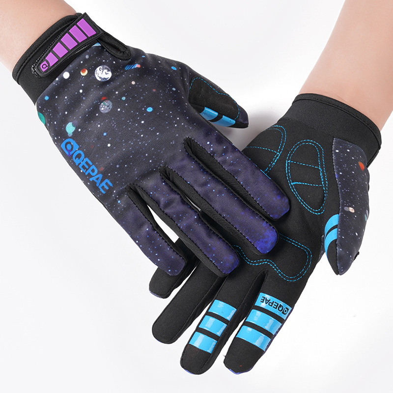 Quality assurance full fingered mountain bike racing gloves Anti Slip Shock Absorbing Breathable hand gloves bike
