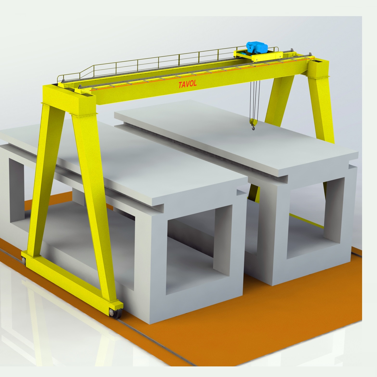 China Crane Manufacturer 80T 60M Double Girder Heavy Duty Gantry Crane Power Station Gantry Crane Sale
