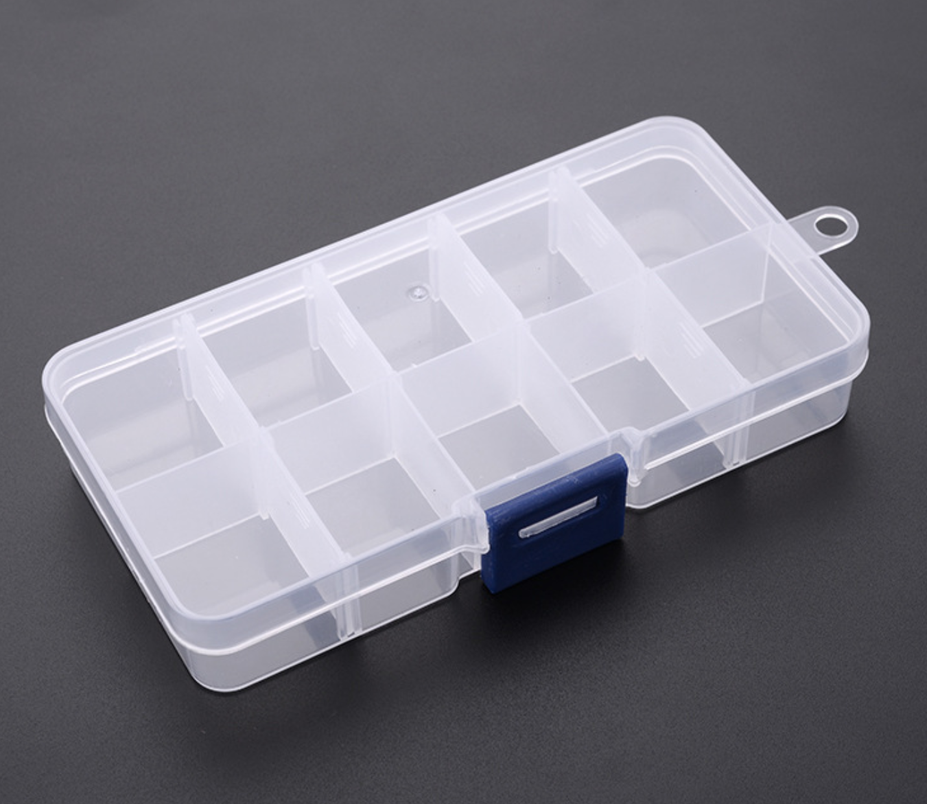 Detachable Storage Box Plastic Transparent Makeup Fishing Gear Accessories Rubber Band Hook Box