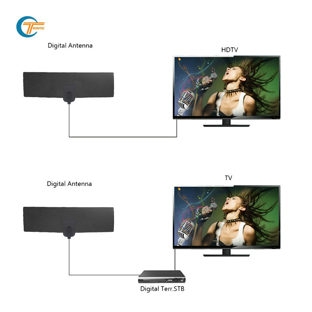 Kontecбыл 2020 новейшие цифровые комнатные индикаторной панели HD телевизионная антенна UHF VHF 35 км без усилителя