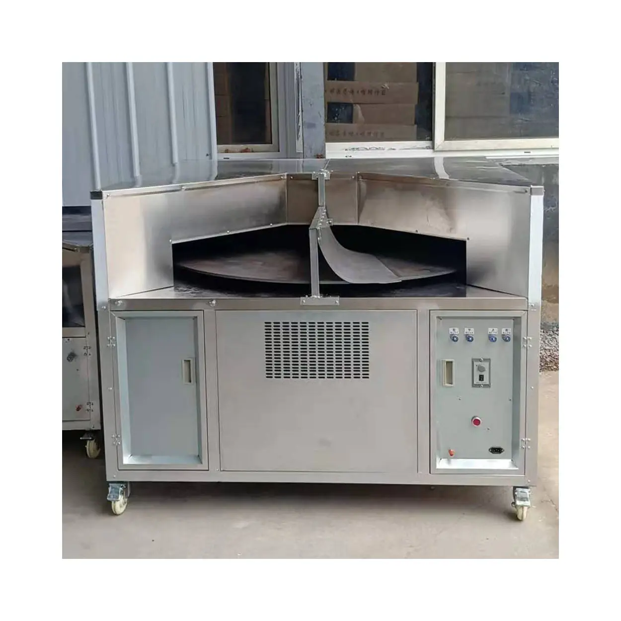 DPO1300 automatic Arabic flat Pita naan bread tortilla lavash roti chapati rotary baking oven machine for sale price