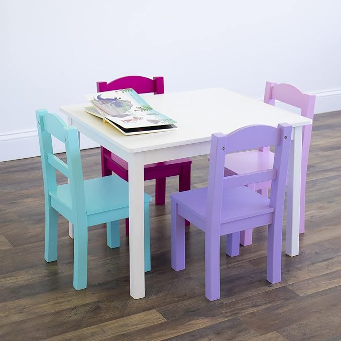 Kids Table Chair Desk And Chair Furniture For Kindergarten for Reading and Activity Dining Toddler Figure Desk for Kids Party