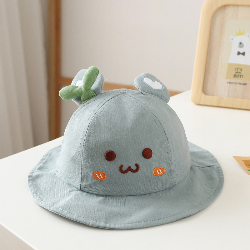 Baby hat spring and autumn summer thin section Korean boy baby pot hat girl child cute super cute fisherman hat