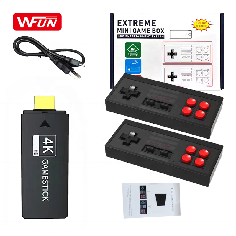 WFUN экстремальные мини игровая коробка с беспроводного управления Встроенный 800 футболки с принтами на тему классических игр Портативный ретро видео HD TV игровая консоль для NES