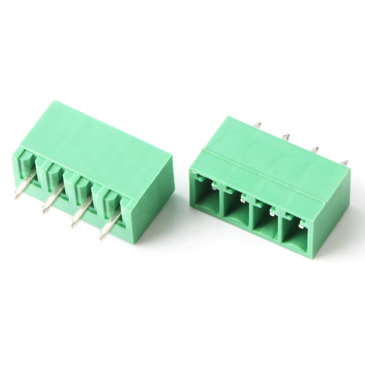 8A 300V 4 pins Pcb Spring Terminal Block 180 degree 3.81 terminal connector block
