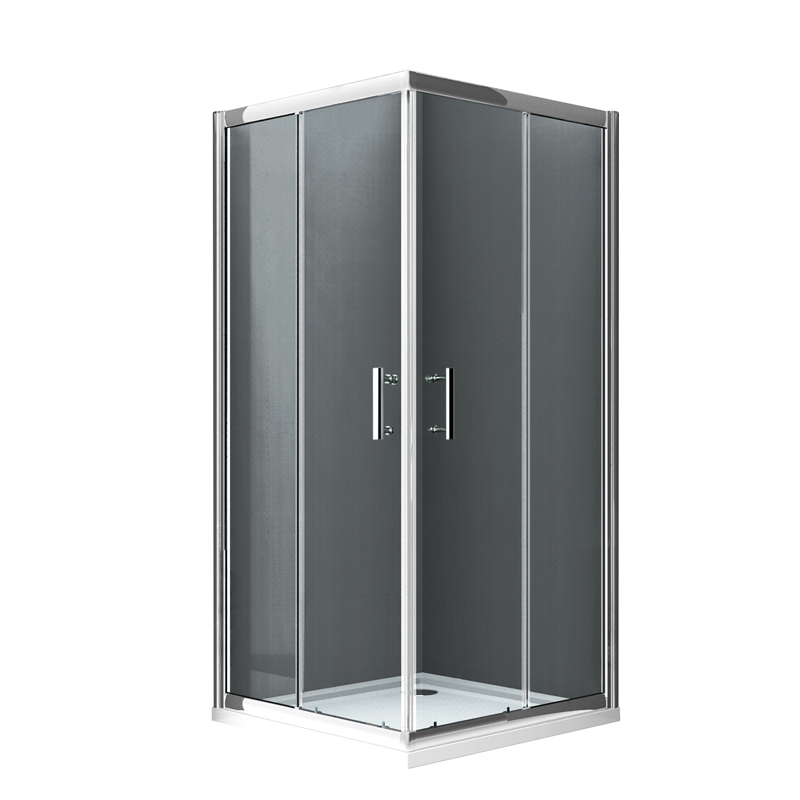 Cheap Price Shower Room Tempered Glass Shower Box Corner Square Shower Enclosure with Chrome Aluminum