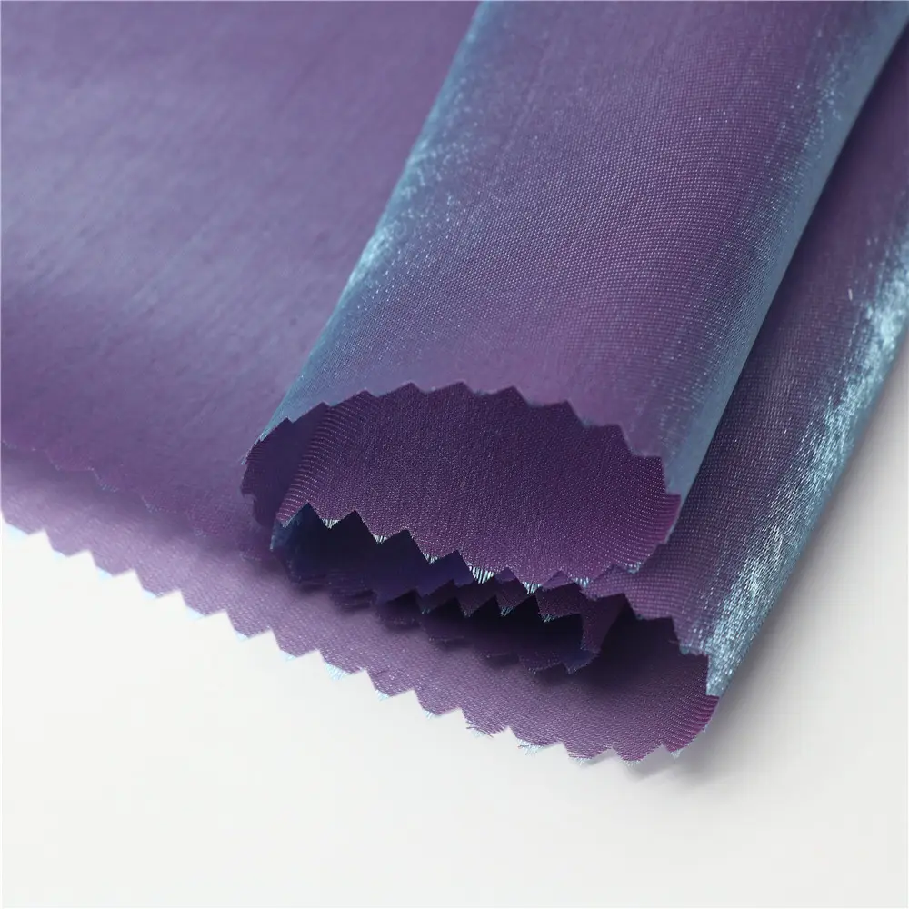 Cheap Polyester Fabric Cheap 100 Polyester Fabric Breathable Custom Bright Plain Bengaline Shimmer Fabric Organza