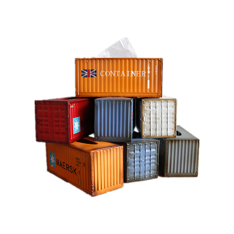 Retro Wrought Iron Tissue Box Container Desktop Decor Paper Box Furnishings
