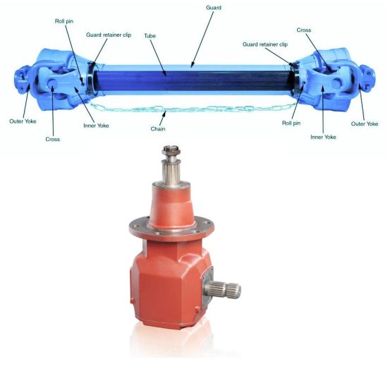 Agricultural Tractors pto shaft Universal Cross Joint gear box bevel agriculture machinery machine parts drive pto shaft