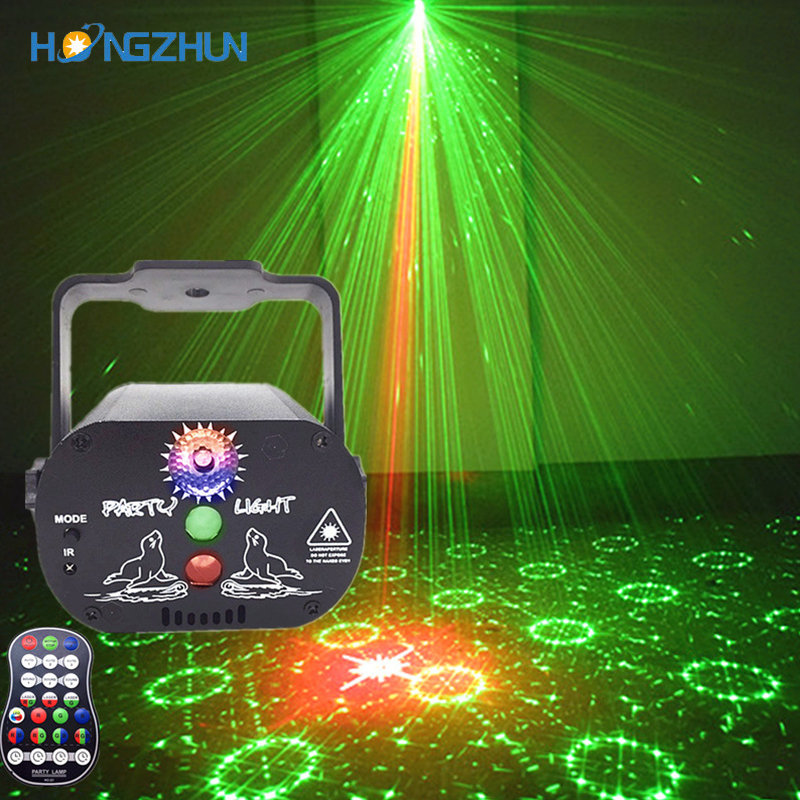 Миниатюрный RGB диско-светильник с USB-зарядкой, светодиодный лазерный сценический проектор с голосовым управлением, красный, синий, зеленый цвета, лампа для диджея, лампа для свадьбы, дня рождения