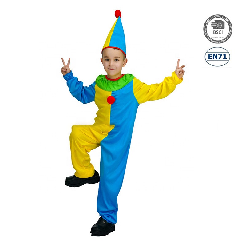 wholesale custom boy's Children's jumpsuit carnival costum cosplay professional clown halloween costumes kids for kids
