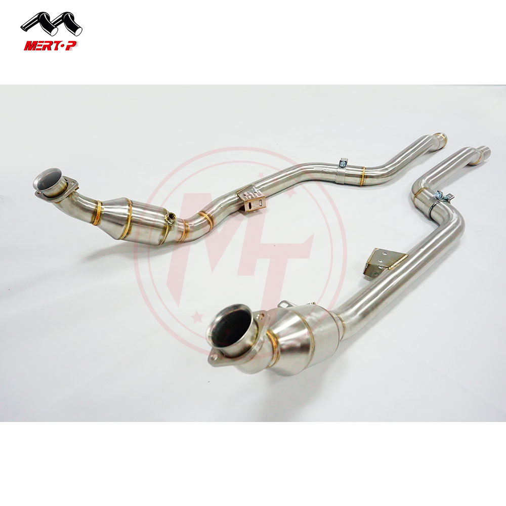 MERTOP RACING 2,75 ''SS304 E63 E63S CLS63 AMG бескатушечная выпускная труба для M157 W212 C218 C118 5.5L Twin Turbo 2012-2018