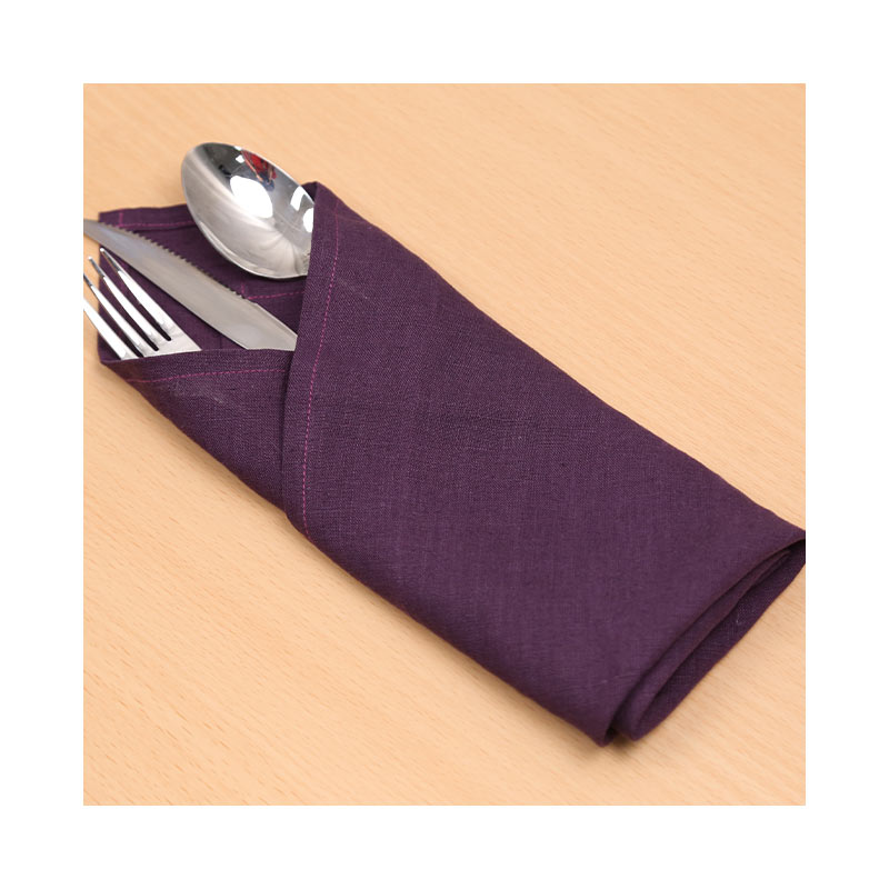 High Quality Stone Washed 100% Natural Color Flax linen Table Cheap Flax pure linen 100% white napkin hand