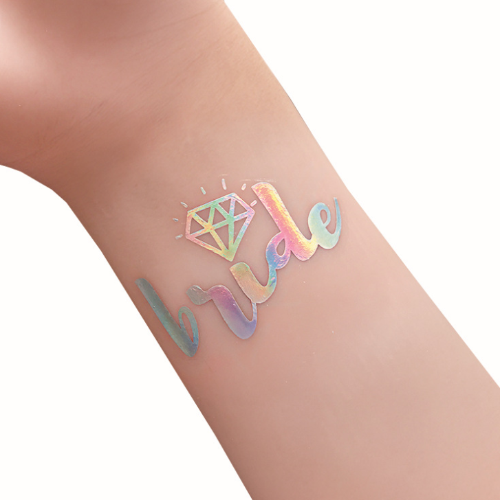 Print Party Wedding Tattoo Sticker Body Waist Back Arm Child Nail Henna Temporary Tattoo Sticker