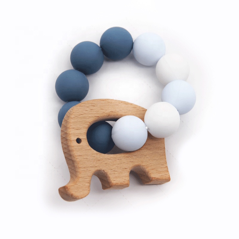 BPA Free Baby Dummies Clips 10mm 12mm 15mm 19mm 20mm Silicone Round Beads baby pacifier holder silicon beaded bracelet