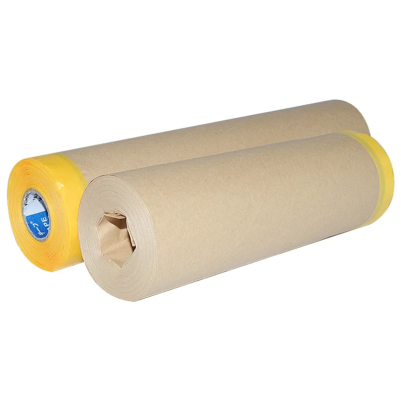 Car Auto Spraying Painting Brown Masking Film Pre Kraft Paper for Automotive