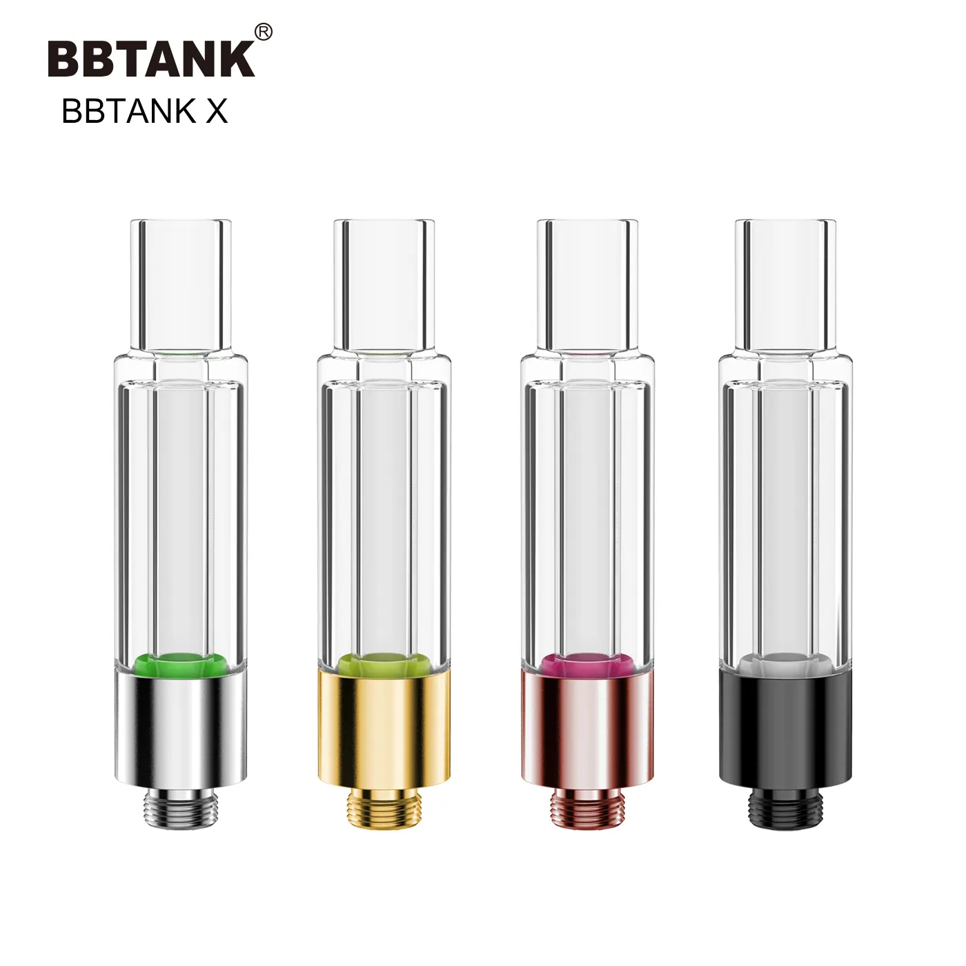 BBTANK X all glass cartridge cbd vape pen atomizer 0.5ml / 1.0ml tank ceramic coil 510 thread vaporizer