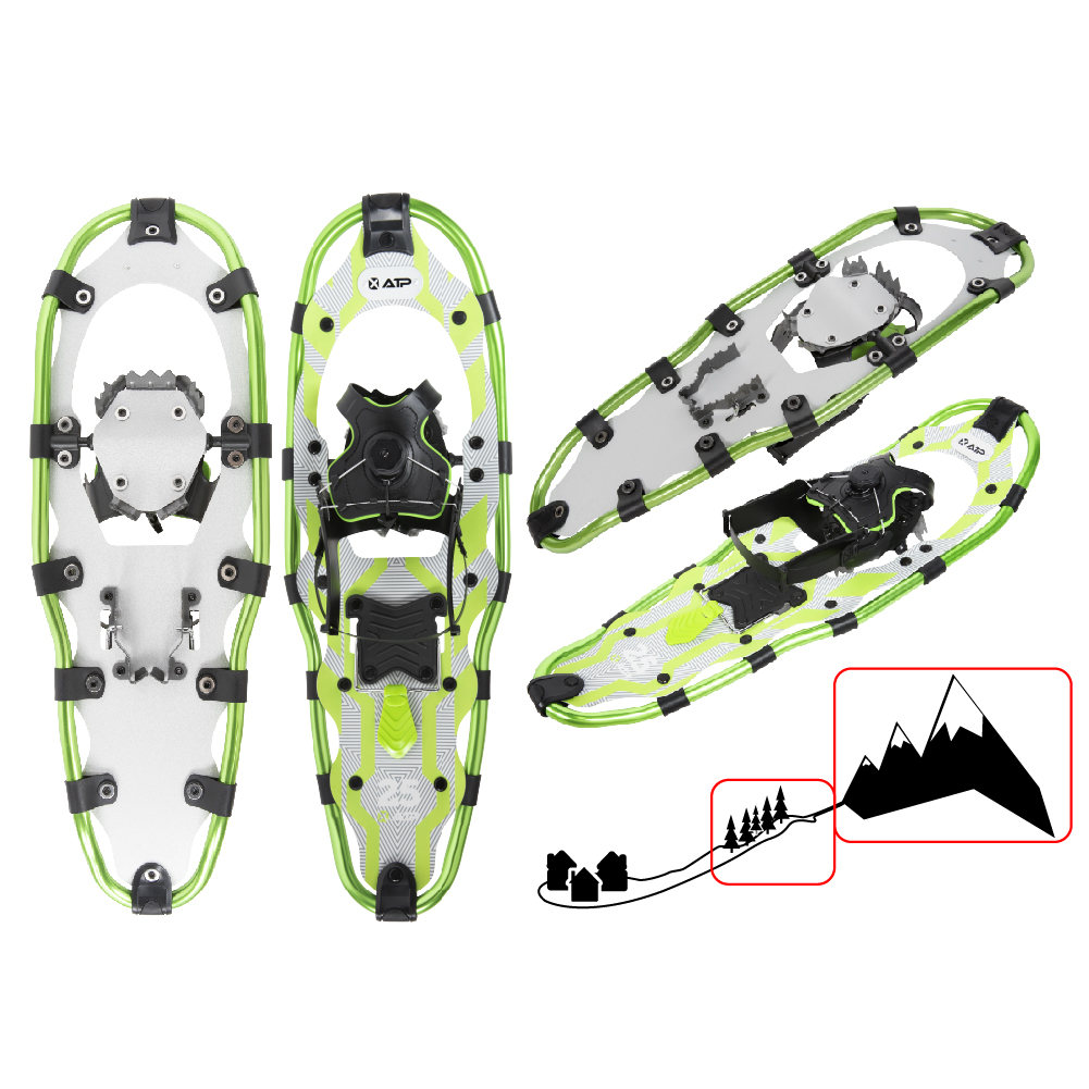 XTAP OEM ODM CE BSCI Alu Frame HDPE deck Spin binding Heel lift Snowshoes Ski Supplier