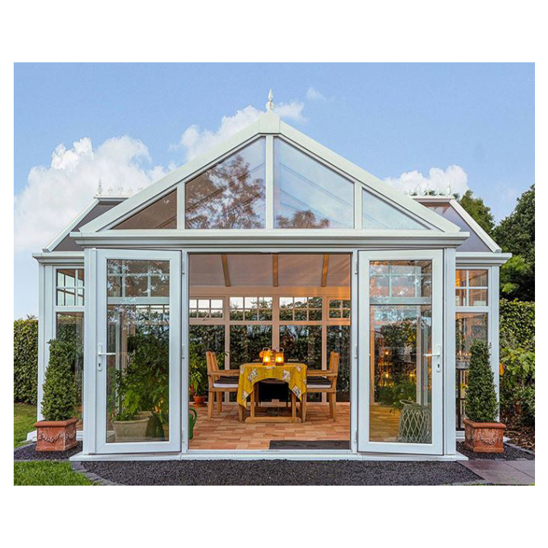 Pyramid glass house sky roof lanai prefab garden room sunroom addition