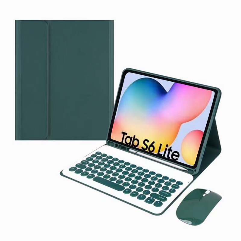 Для планшета Samsung Galaxy Tab S6 Lite 10,4 P610 P615 SM-P610 SM-P615 корпус клавиатуры с Беспроводная мышь PU кожаный чехол для планшета в виде ракушки