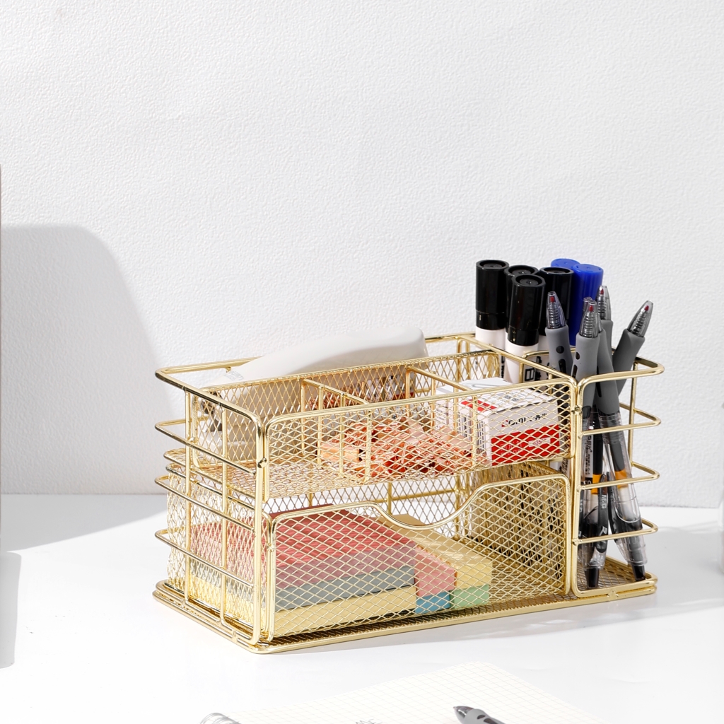 Modern Design Metal Wire Stationery Pen Holder For Home School Office