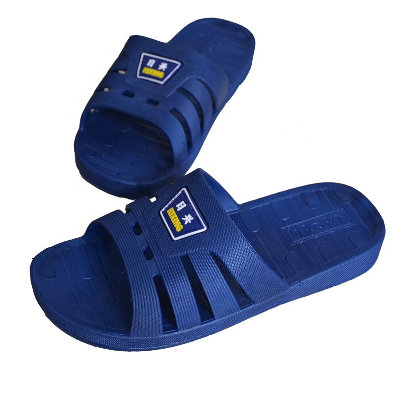 Wholesale cheap flat Chinese breathable braided slide sandal customized hotel slippers