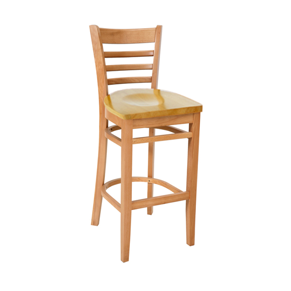 Factory supply modern bar stool wooden bar height chairs for restaurant