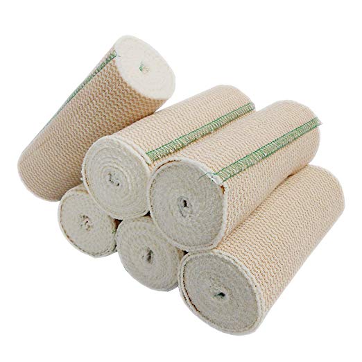 Cotton high elastic slim body wrap bandage with loop and hook