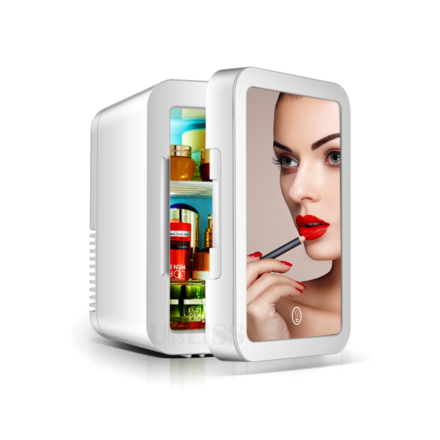 4L small portable cosmetic skincare refrigerator mini makeup beauty fridge glass mirror door display Bedroom refrigerator