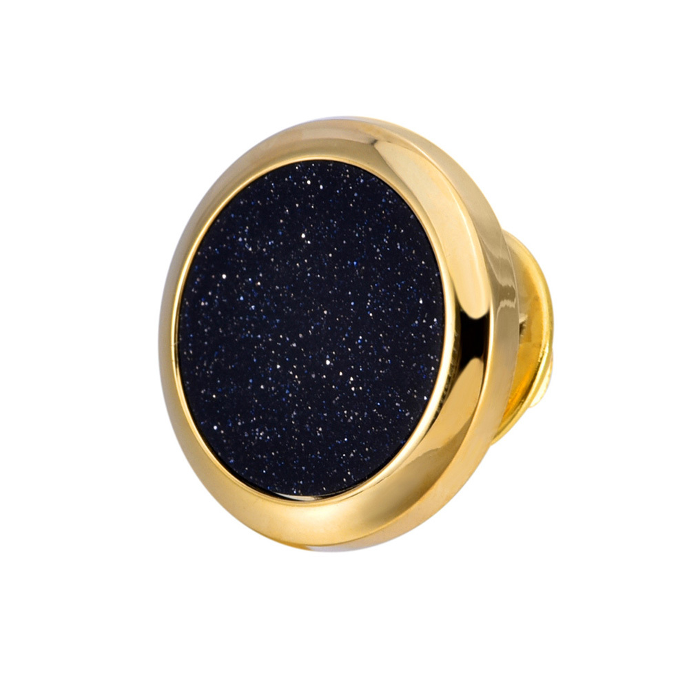 Wholesale Sand Stone Elegant Lapel Pin Brooches Custom Men's Suit Fashion Accessory Wedding Tuxedo Trendy Jewelry Cufflinks