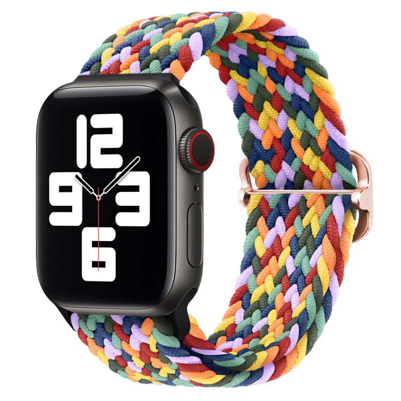 2021 Free sample Watch Strap Braided Solo Loop Nylon Strap Elastic for Apple Watch Band Strap Bracelet for iWatch Series 6 SE 5