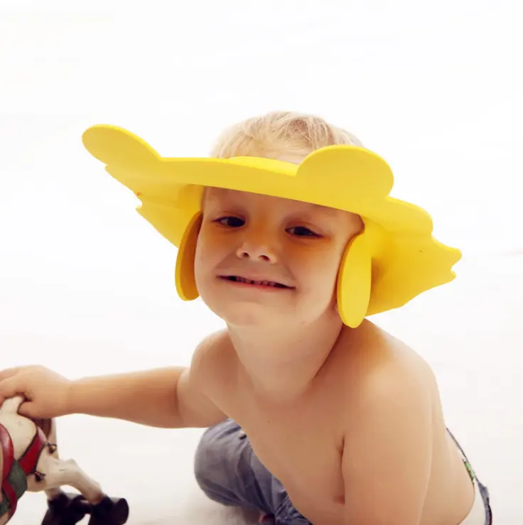 Children's ear protection shampoo hat