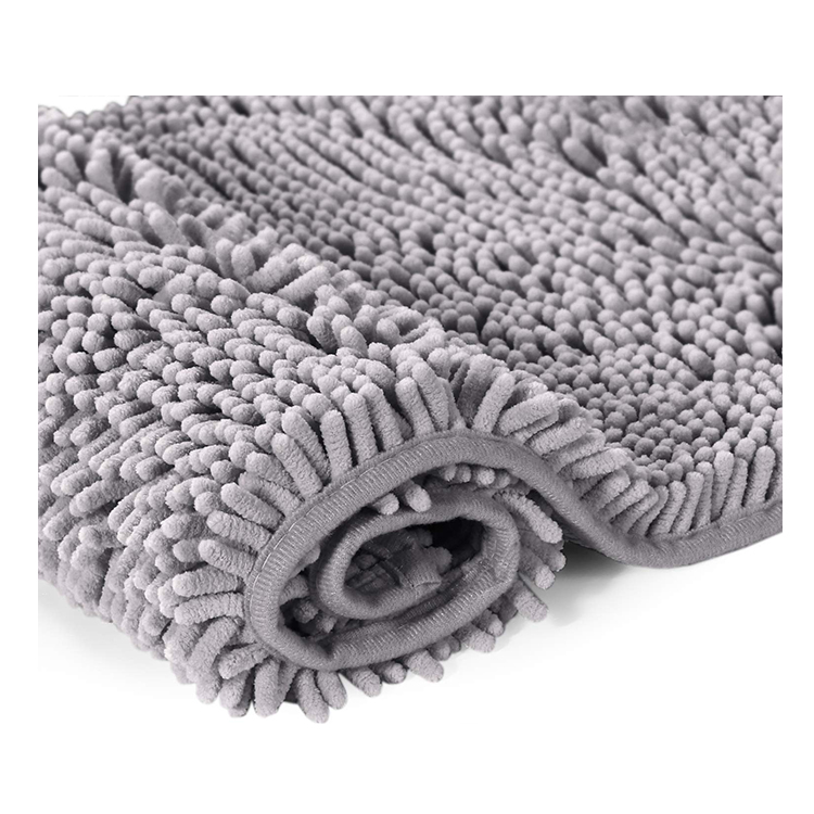 Chenille 2pieces mat Super Water Absorption Anti slip Bathroom Mat