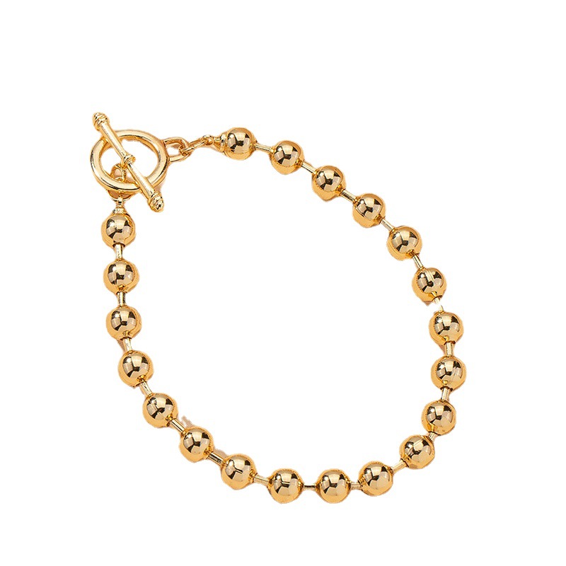European And American Fashion Wholesale Alloy Gold Beaded Jewelry Bracelets
